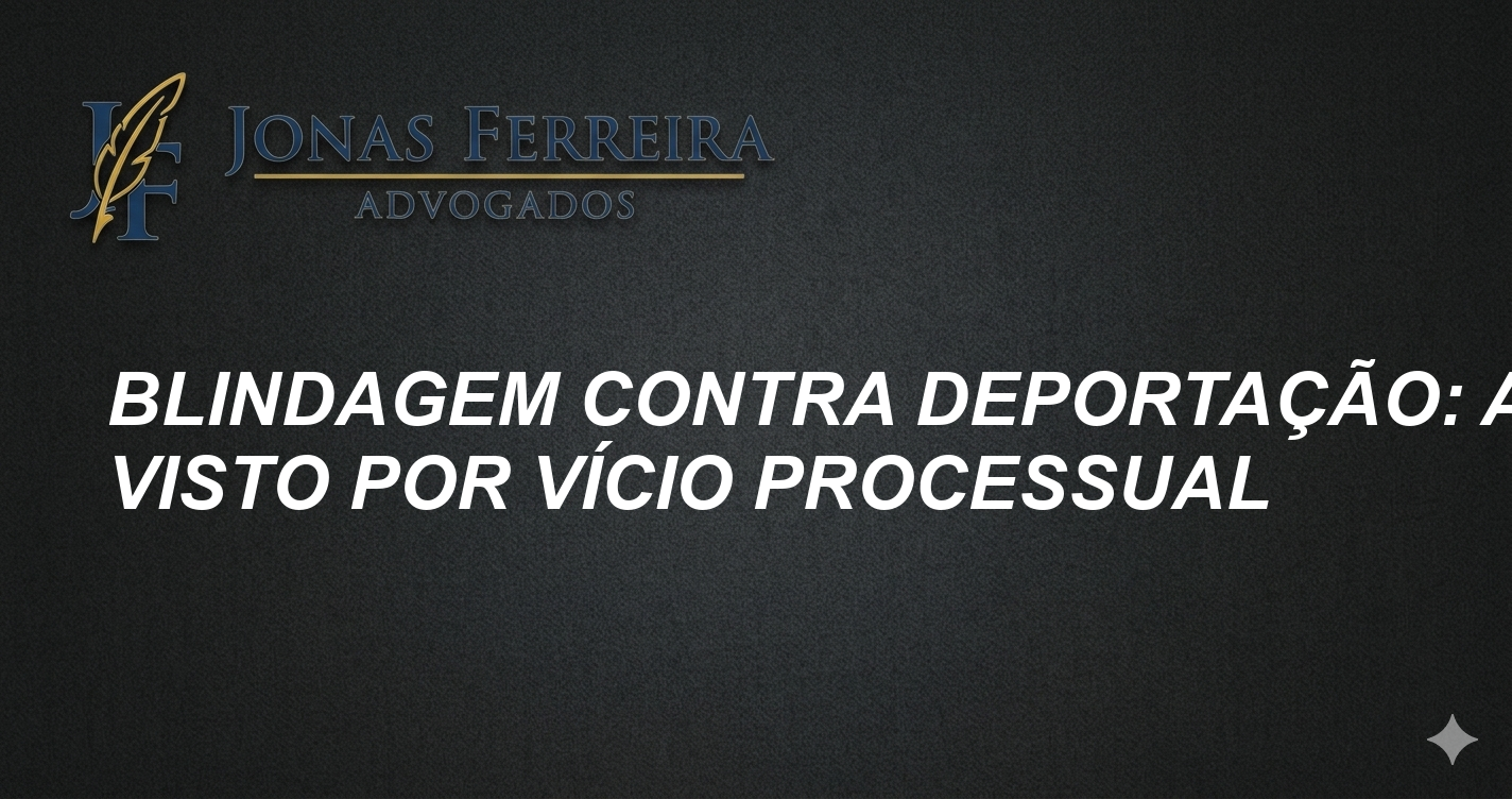 Blindagem Contra Deportação: Anule Visto por Vício Processual