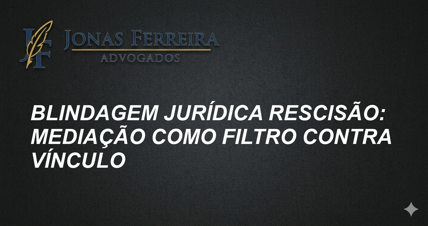 Blindagem Jurídica Rescisão: Mediação como Filtro contra Vínculo