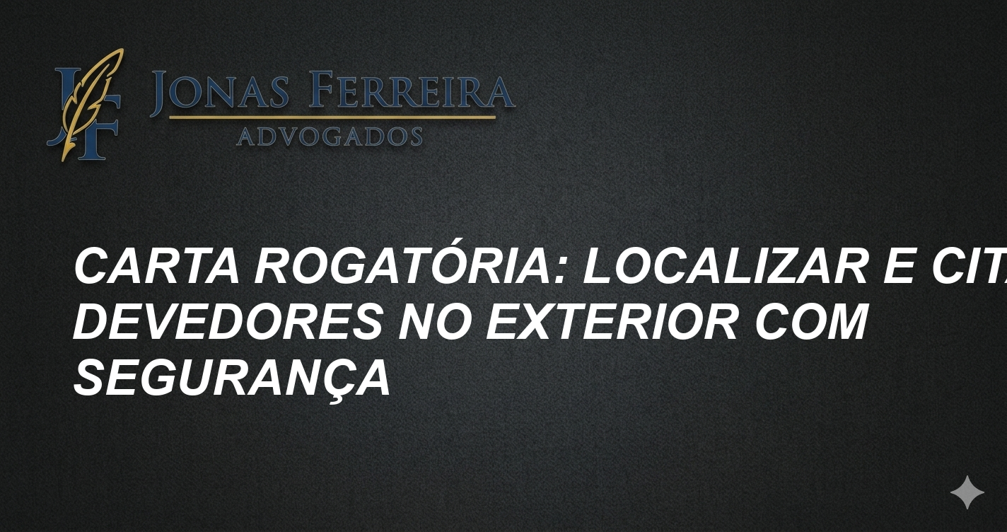 Carta Rogatória: Localizar e Citar Devedores no Exterior com Segurança