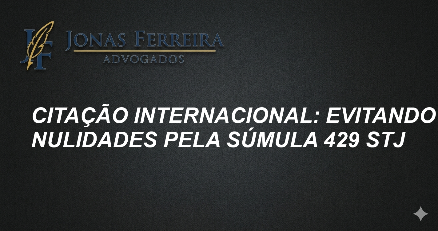 Citação Internacional: Evitando Nulidades pela Súmula 429 STJ