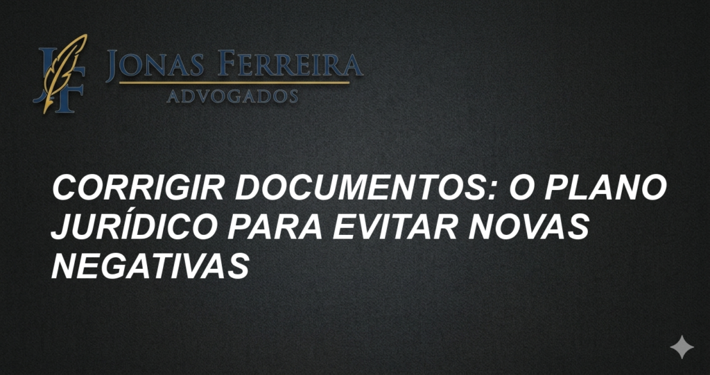 Corrigir Documentos: O Plano Jurídico para Evitar Novas Negativas