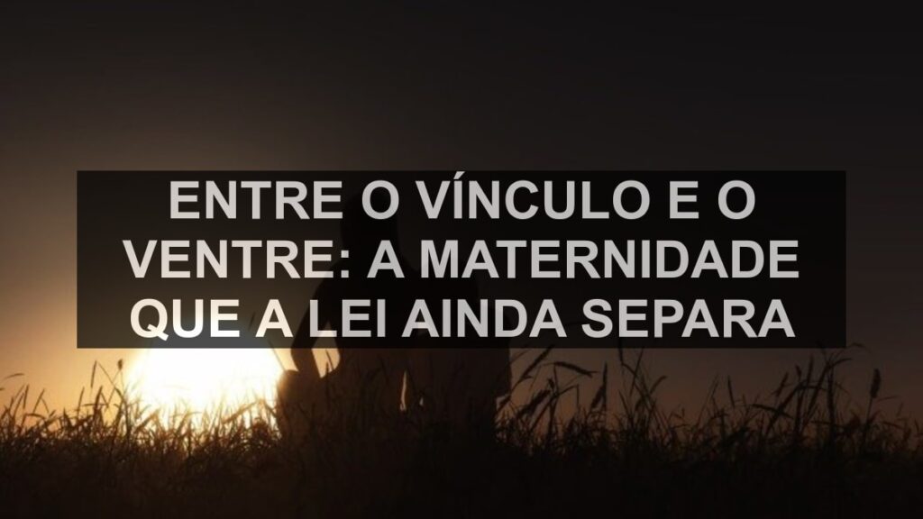 Entre o vínculo e o ventre: a maternidade que a lei ainda separa