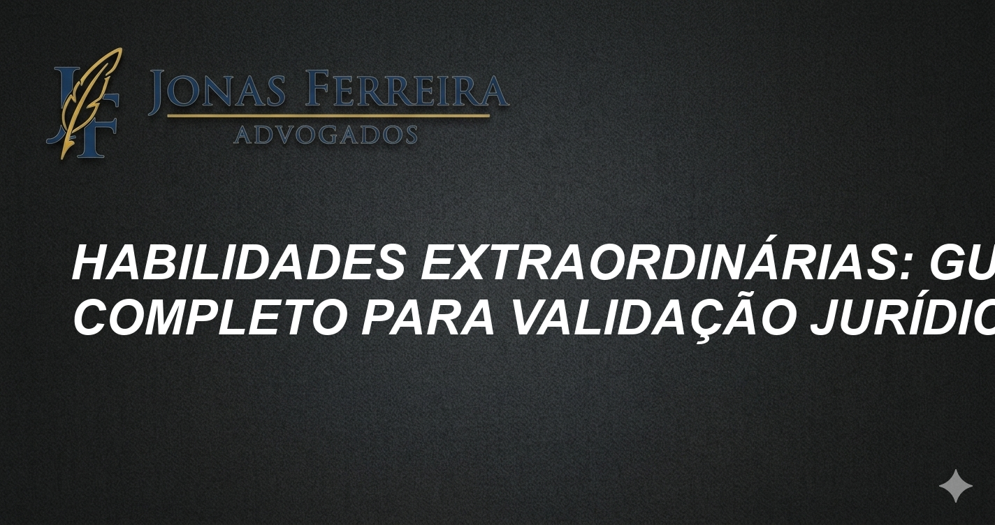 Habilidades Extraordinárias: Guia Completo para Validação Jurídica