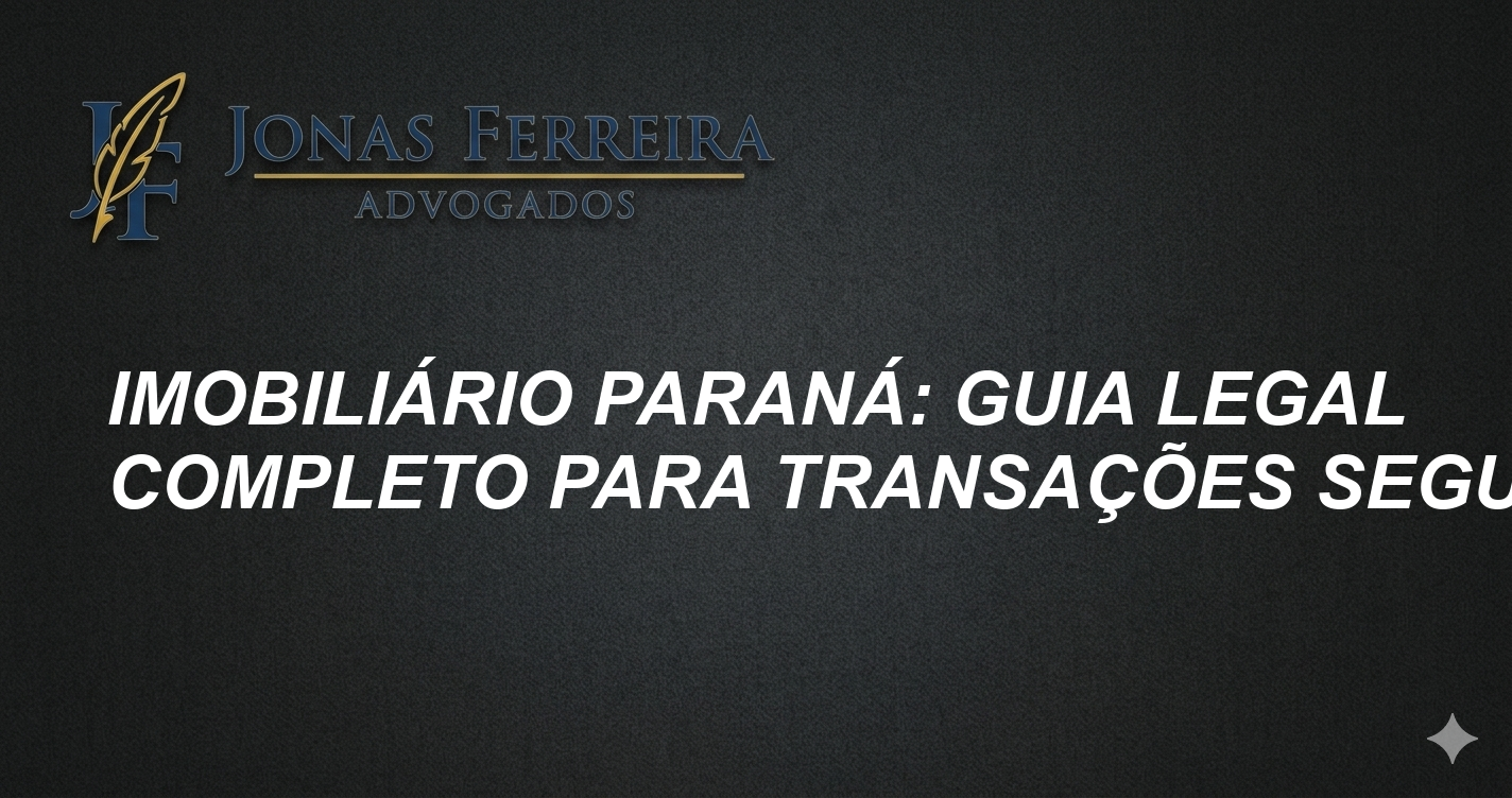 Imobiliário Paraná: Guia Legal Completo para Transações Seguras