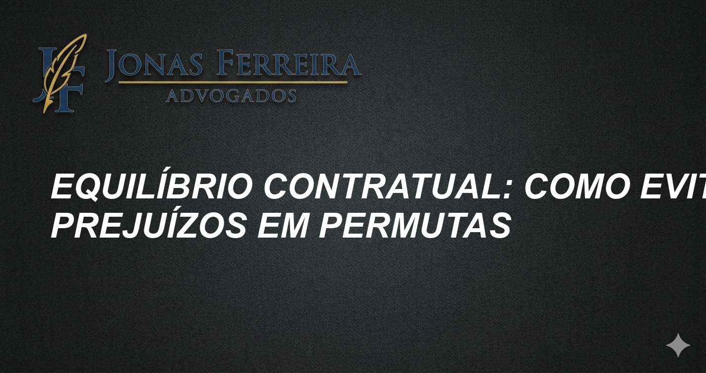 Equilíbrio contratual: Como evitar prejuízos em permutas