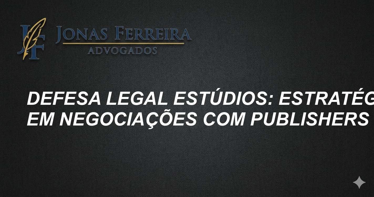 Defesa Legal Estúdios: Estratégias em Negociações com Publishers