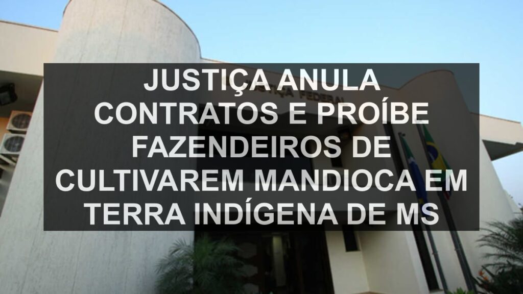 Justiça anula contratos e proíbe fazendeiros de cultivarem mandioca em terra indígena de MS