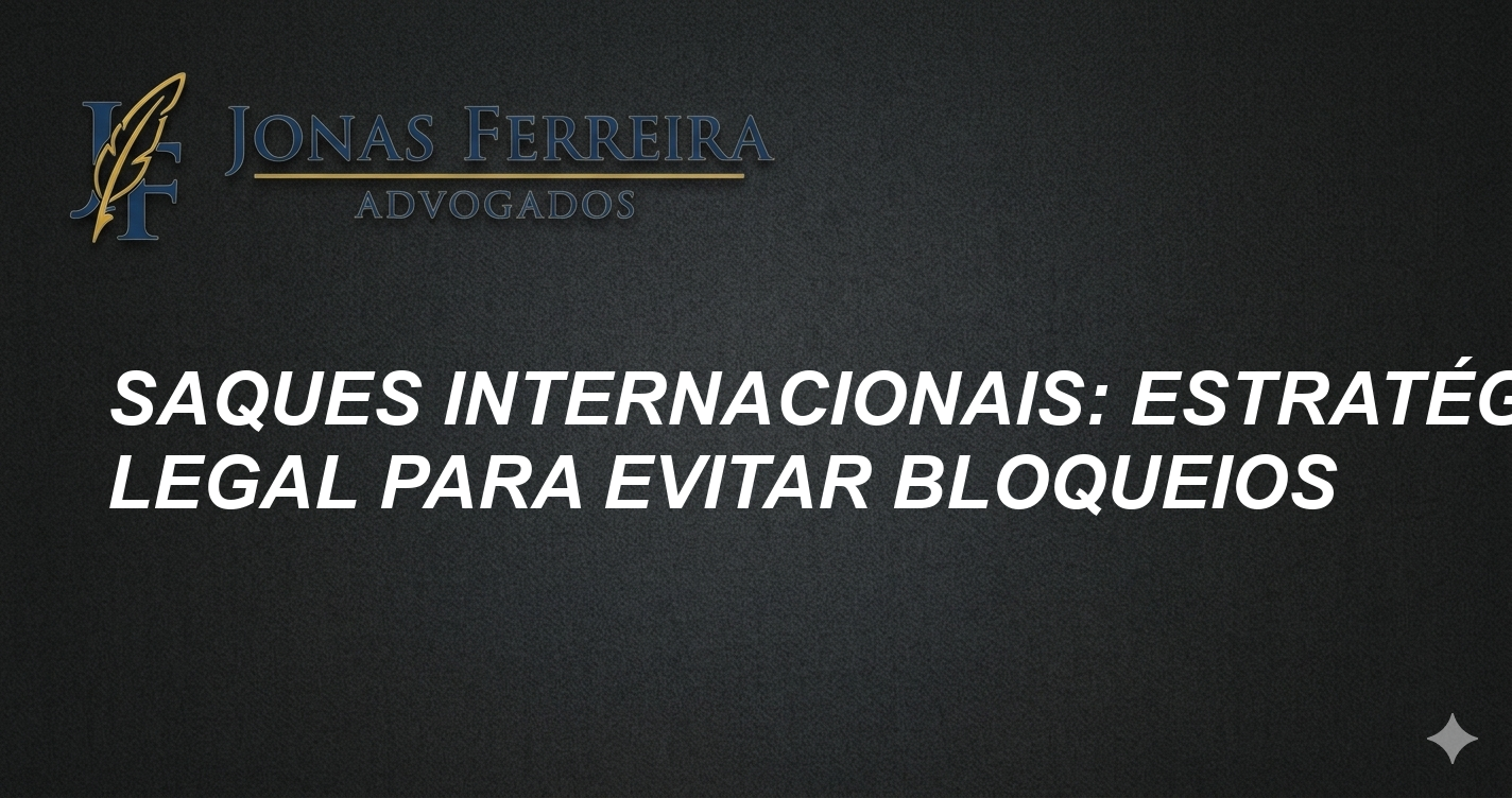 Saques Internacionais: Estratégia Legal para Evitar Bloqueios