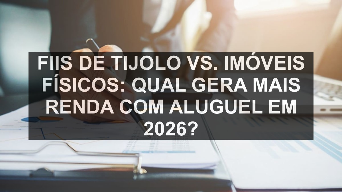 FIIs de tijolo vs. imóveis físicos: qual gera mais renda com aluguel em 2026?